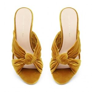 Loeffler Randall “coco marigold” knot mule